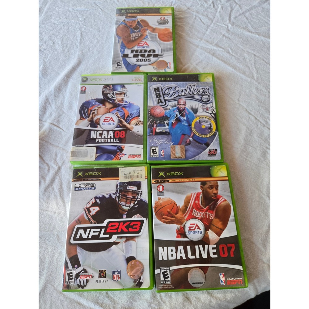 Lot of 5 Xbox / Xbox 360 Sports Video Games – EA Sports, Sega Sports